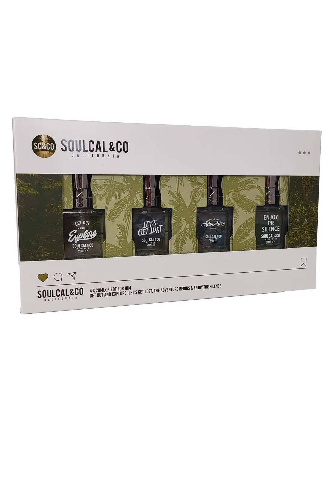 Soulcal & Co California Eau de Toilette For Him 4 x 20ml